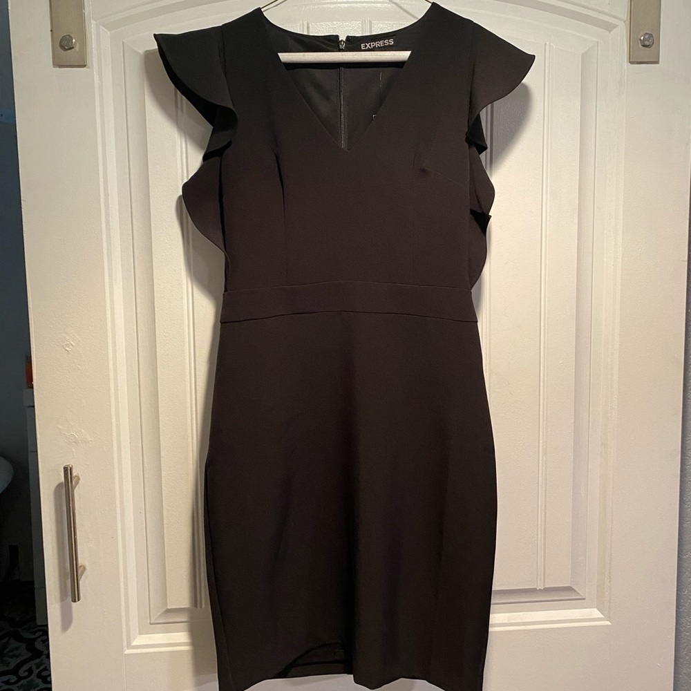 Black Ruffled Express Dress